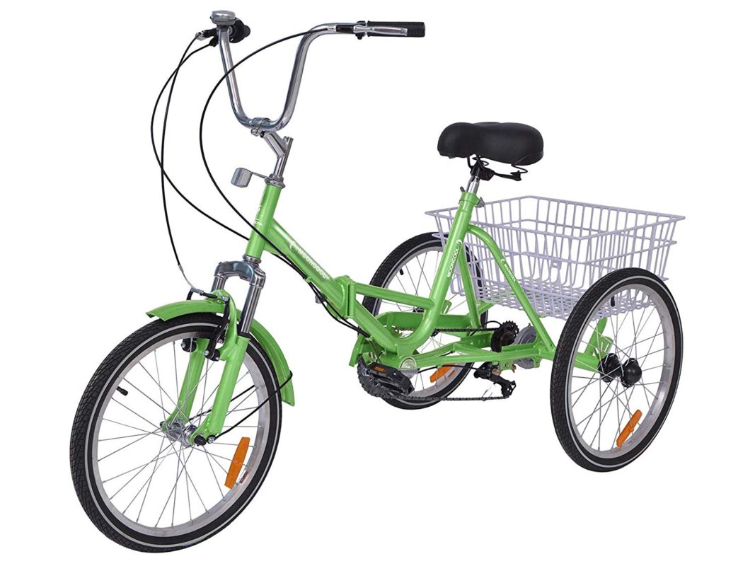 MOPHOTO Adult Folding Bike Tricycle