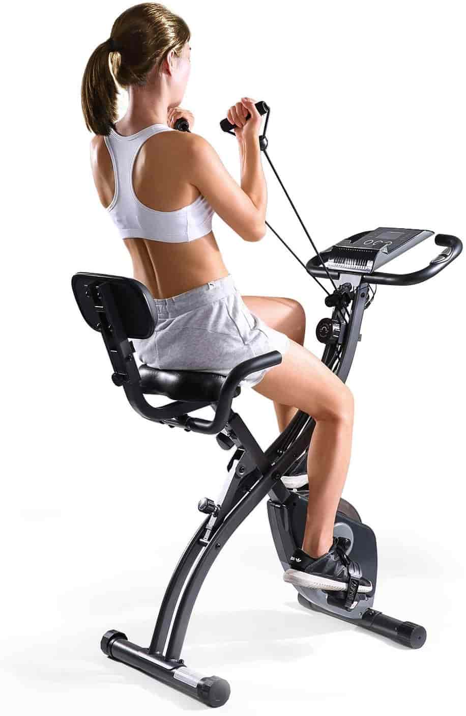 MaxKare Folding Magnetic Upright Exercise Bike