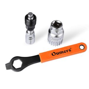 Oumers Bike Crank Extractor, Arm Remover and Bottom Bracket Remover with 16mm Spanner, Wrench. Professional Bicycle Repair Tool Kit