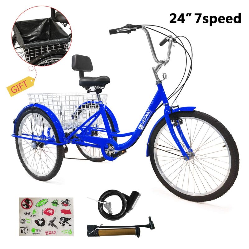 Weanas 7 Speed 24 Inch Adult Tricycle