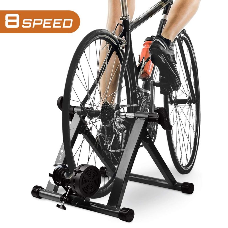 HEALTH LINE PRODUCT Bike Trainer Stand, Indoor Magnetic Bicycle Exercise Trainer