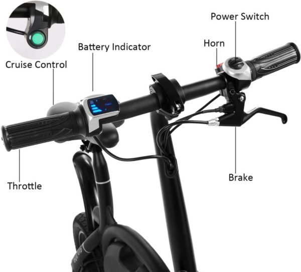 ANCHEER Folding Electric Bicycle E-Bike Scooter-handle