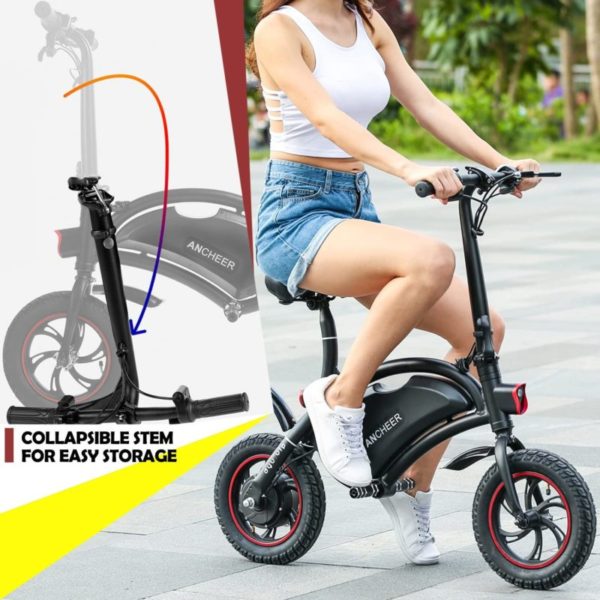 ANCHEER Folding Electric Bicycle E-Bike Scooter-riding