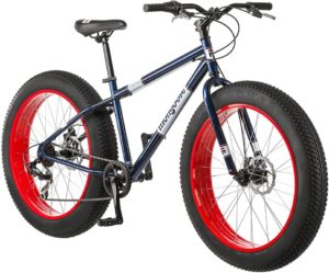 Mongoose Dolomite Fat Tire Mens Mountain Bike,17-Inch, Medium High-Tensile Steel Frame, 7-Speed, 26-inch Wheels