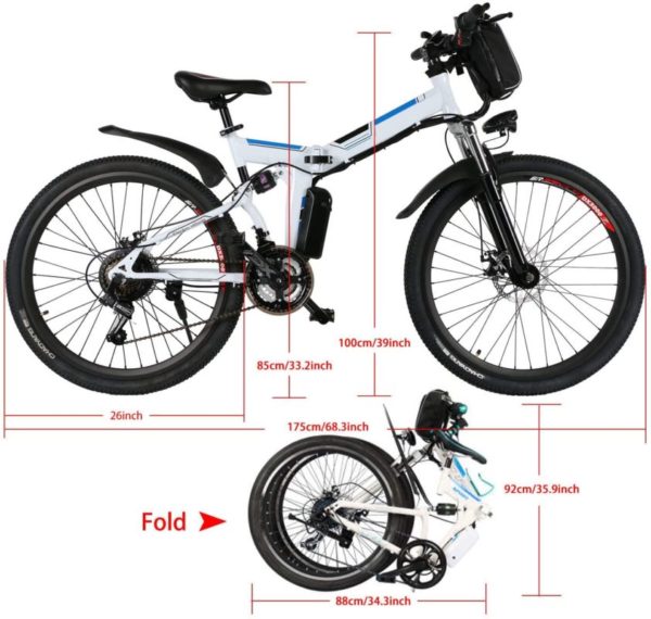 Tomasar Folding Electric Bike-size
