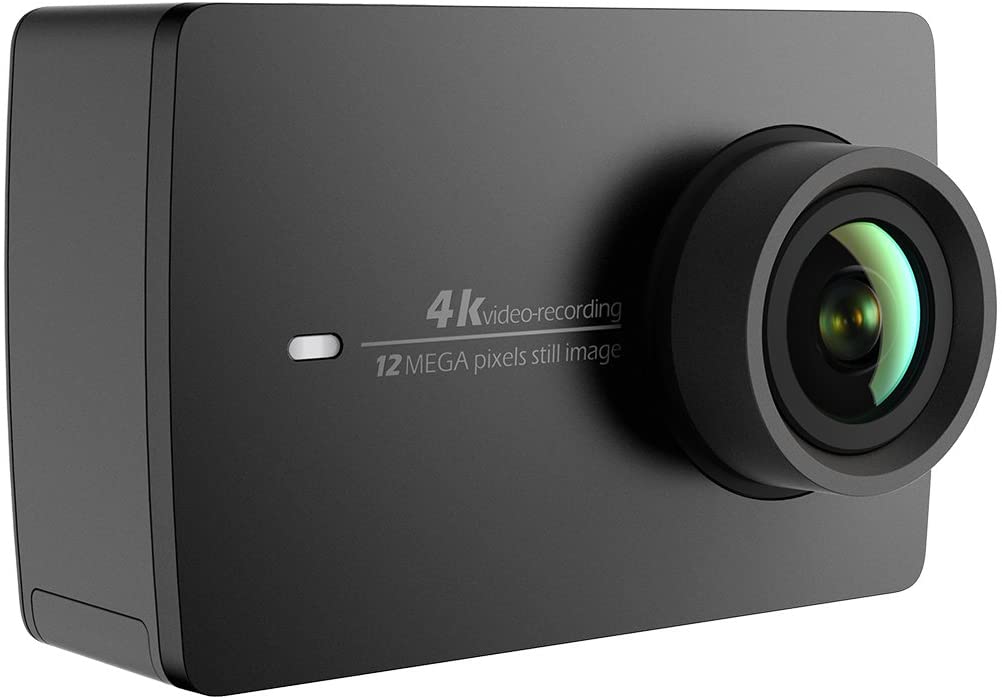 YI 4K Action and Sports Camera, 4K or 30fps Video 12MP Raw Image with EIS, Live Stream, Voice Control - Black