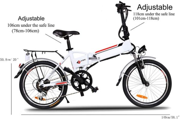 Aceshin 20 Folding Electric Bike-size