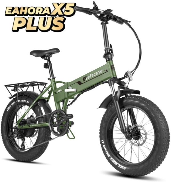 eAhora X5 Plus 4.0 Fat Tire Folding Electric Bicycle