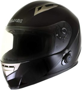 Hawk H-510 Glossy Black Bluetooth Full Face Motorcycle Helmet