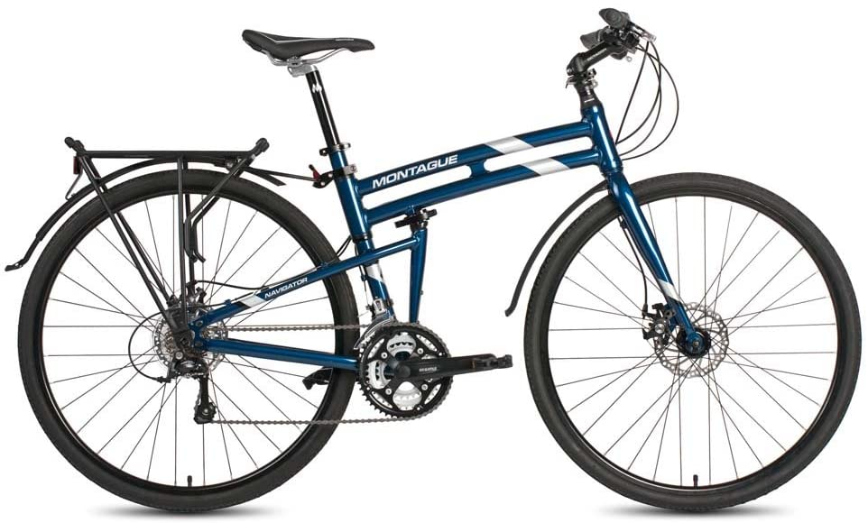 Montague Navigator Folding 700c Pavement Hybrid Bike Midnight Blue 19 Inches New Model