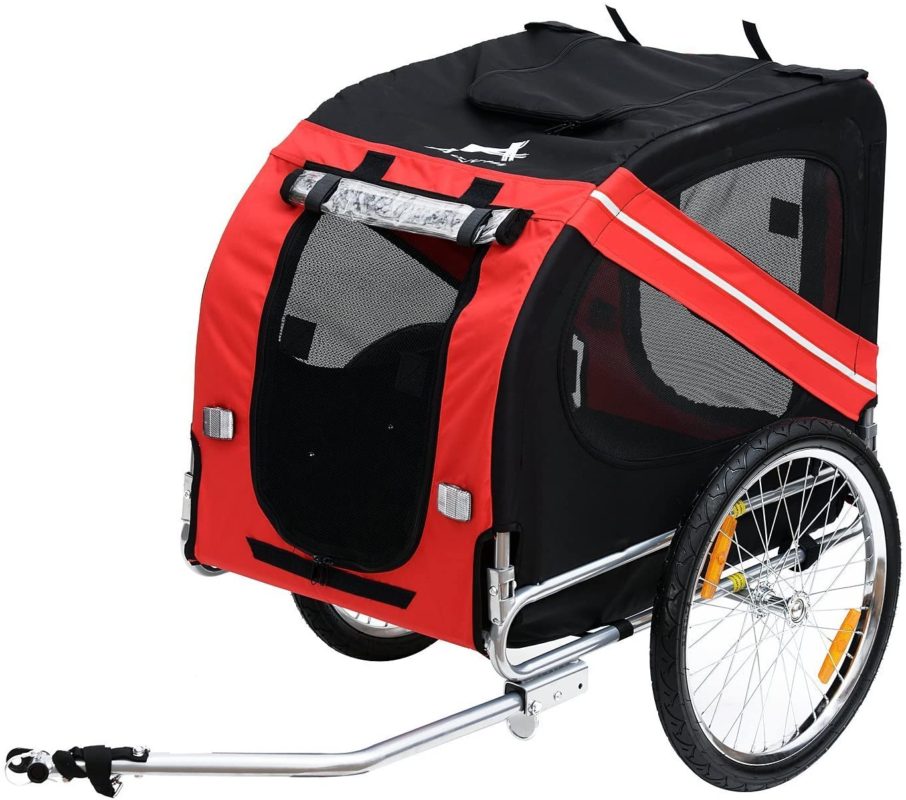 Aosom Bike Trailer Cargo Cart for Dogs and Pets