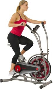 Sunny Health & Fitness Motion Air Bike, Tablet Holder