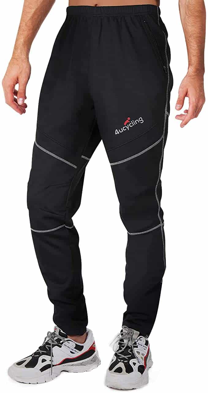 4ucycling Mens Fleeced Windstopper Cycling Pants