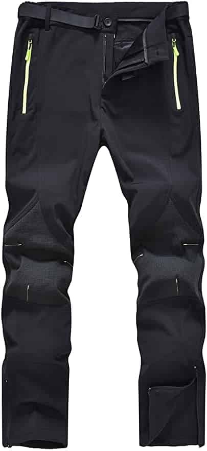 Men's Waterproof Snow Ski Pants Fleece Lined Ripstop