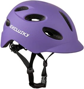 Exclusky Adult Bike Helmet with USB Rechargeable Rear Light
