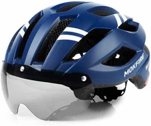 MOKFIRE Adult Bike Helmet with Magnetic Goggles