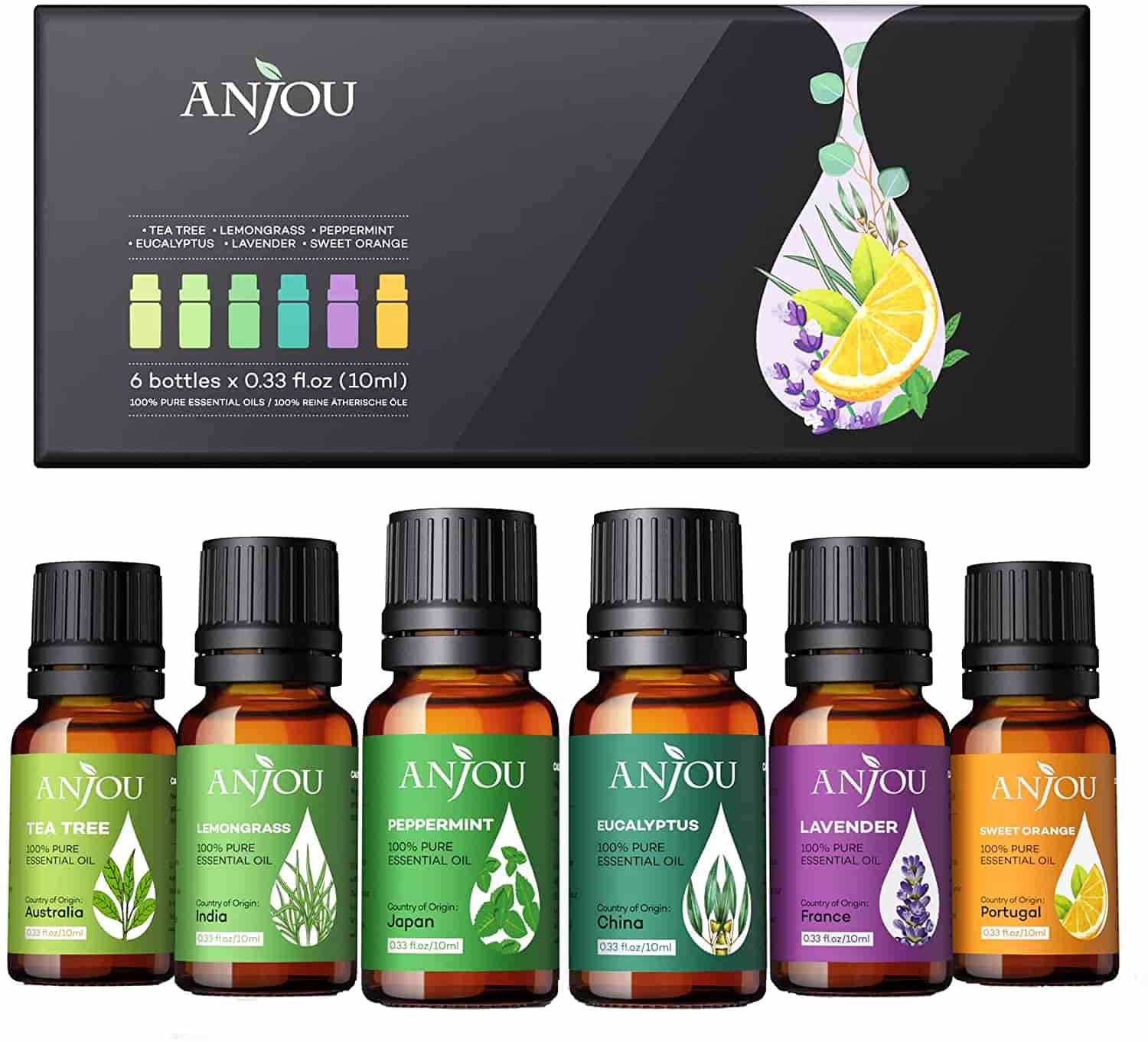Essential Oils Set for Diffuser Massage Yoga Auto Office