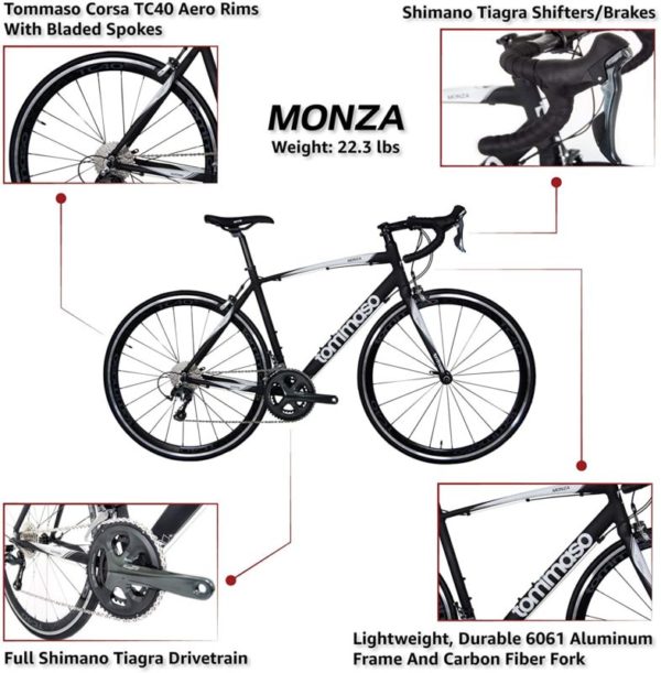 Tommaso Monza Endurance Aluminum Road Bike features