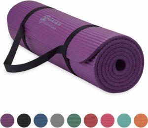 Gaiam Essentials Thick Yoga Mat Fitness & Exercise Mat