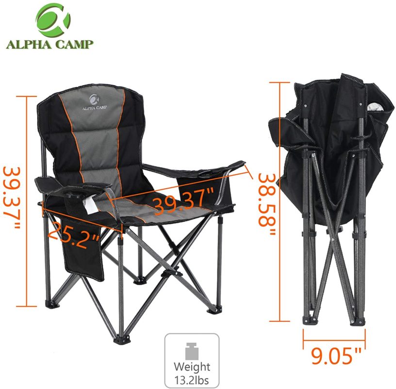 Most Comfortable camping chair Height