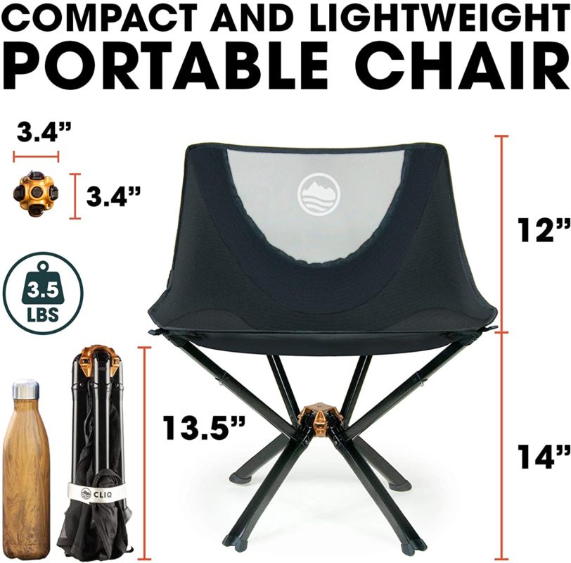 Most Comfortable camping chair Weight Packed Size