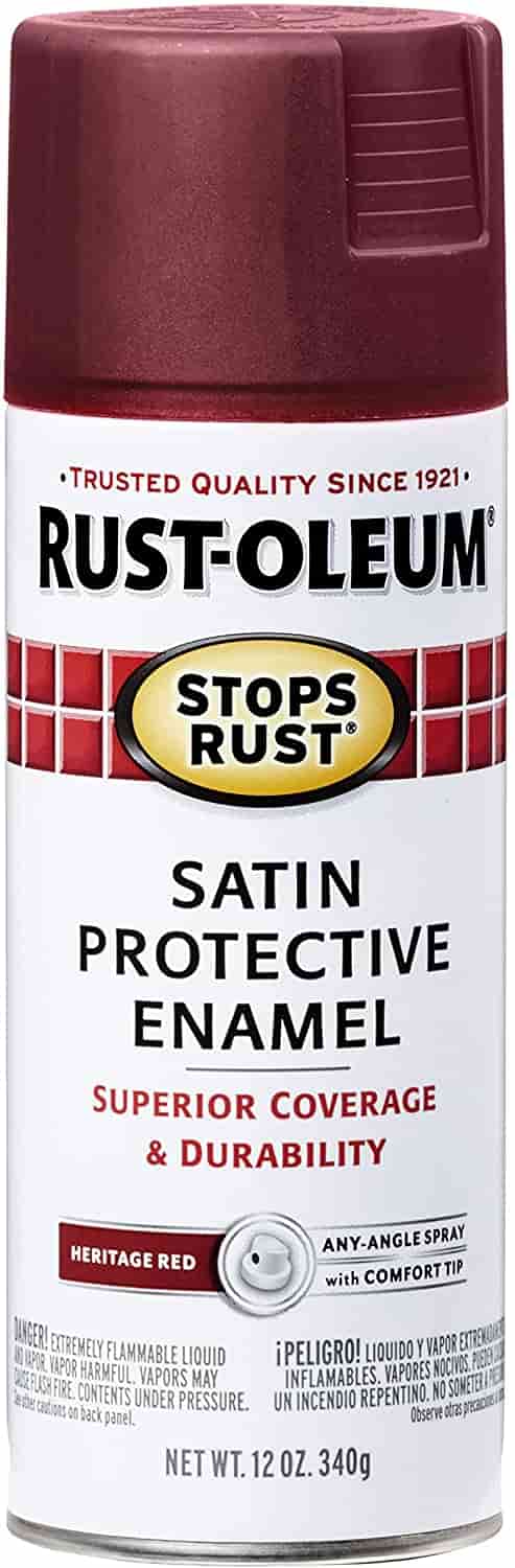 Rust-Oleum Stops Rust Spray Paint, Satin Heritage Red