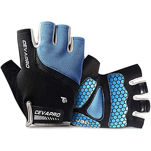 Cevapro Cycle Gloves Mountain Road Bike Gloves Half Finger Bicycle Gloves with Anti Slip Shock