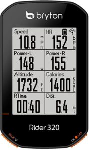 Bryton Rider 320E GPS Bike/Cycling Computer
