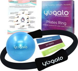Pilates Ring and Ball Set with 3 Resistance Band